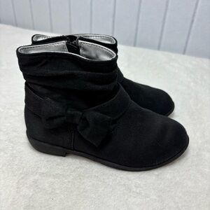 H&M‎ Black Kids Boots with Bow Accent Size 9.5 Toddler